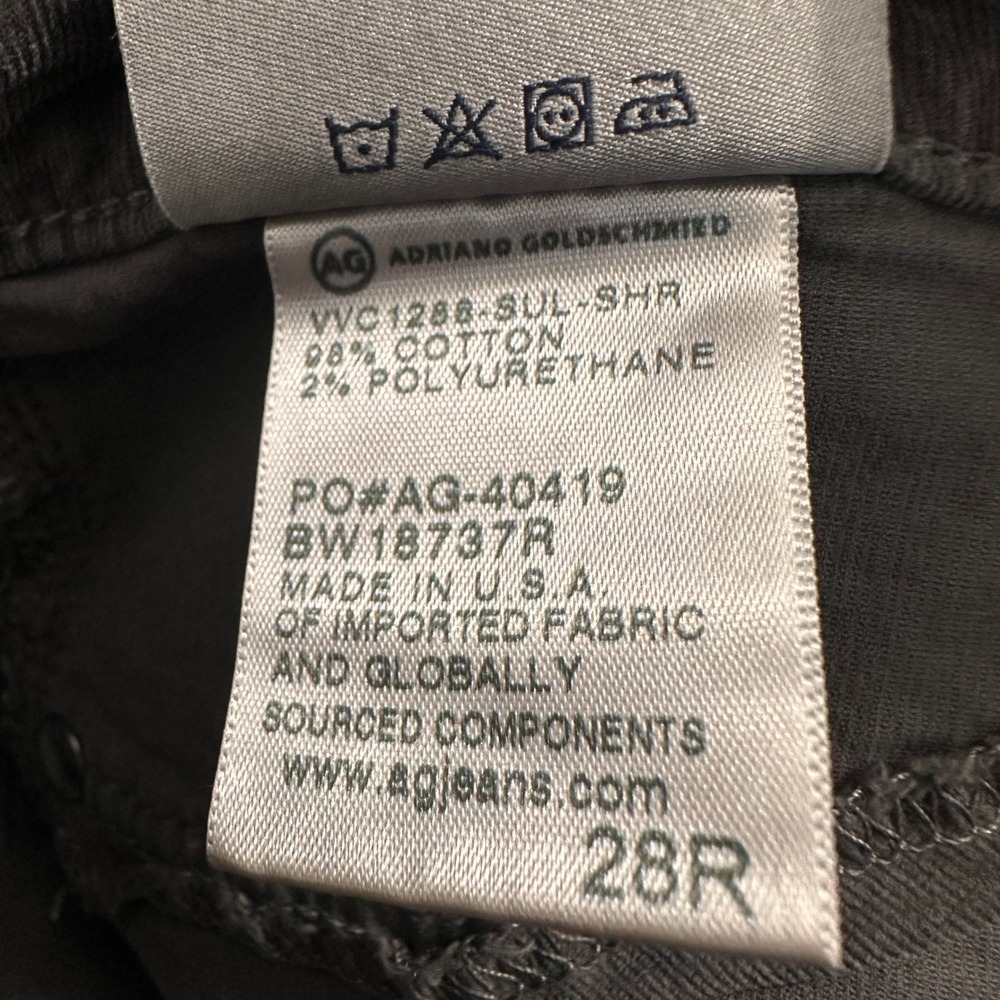 AG Adriano Goldschmied The Legging Corduroy Pants Grey Super Skinny 28R - Picture 8 of 12